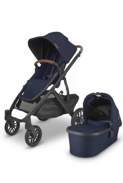 Uppababy Vista V2 Navy Blue Stroller Bassinet In Sealed Box