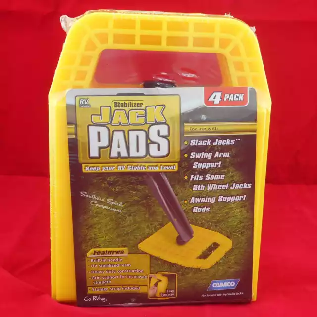 Jack Pads Set of 4  Pads RV Caravan Levels Stabilizer awning leg support Camco