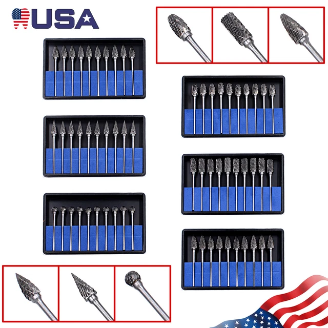 7 TYPES DENTAL Lab Tungsten Steel Carbide Burs Polishing Bur Drills