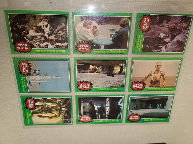 1977 Topps Star Wars 4th Series 4 Complete 66 Green Trading Card Set