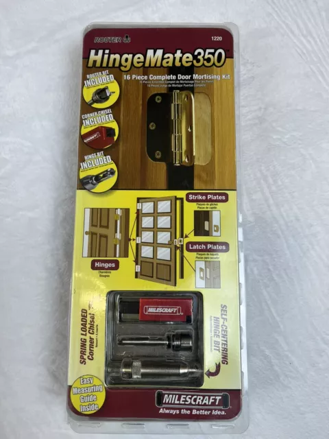 Milescraft Router Hingemate 350 Complete 16 Piece Door Mortising Kit NEW