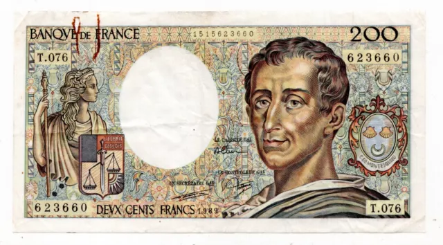 Billet France 200  Francs 1989