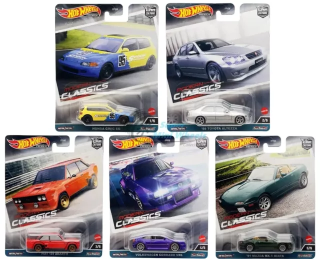 Modern Classics - 5 Car Set - 2023 Hot Wheels Premium Car Culture Case E