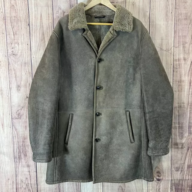 Vintage Hugo BOSS Men's 44R Spanish Merino Shearling Sheepskin Jacket Coat Vintage Hugo BOSS Men's 44R Spanish Merino Shearling Sheepskin Jacket Coat