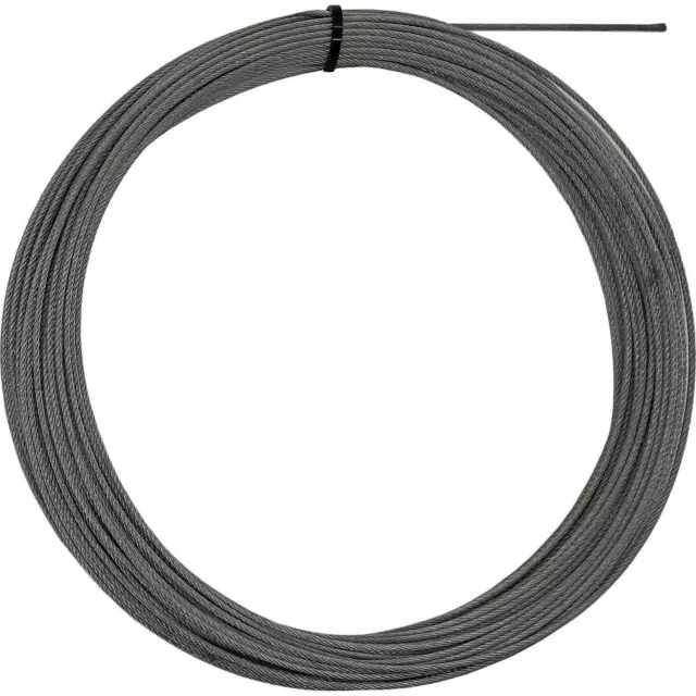 Câble métallique 25m Acier inoxydable V4A 316 1,5mm 7x7 Cordes inoxydable pour l