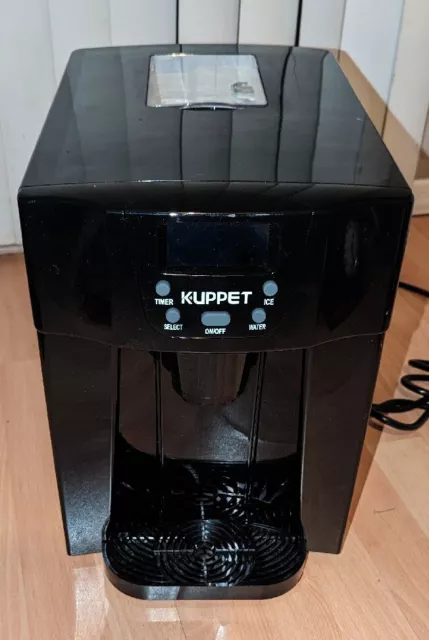 Countertop 2 in1 Ice Maker Water Dispenser with LED Display Silver Tested