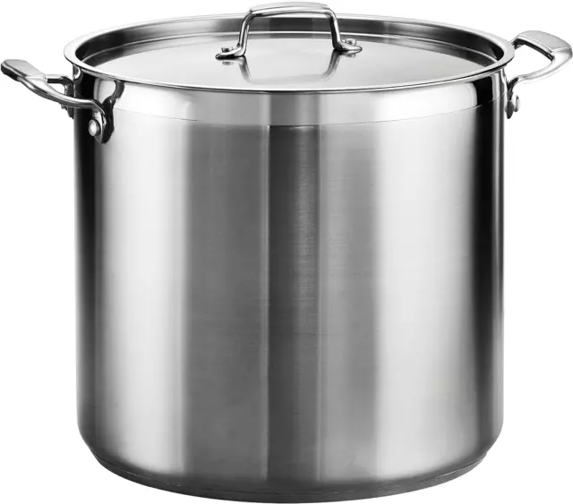 Covered Stock Pot Stainless Steel 24-Quart, 80120/003DS