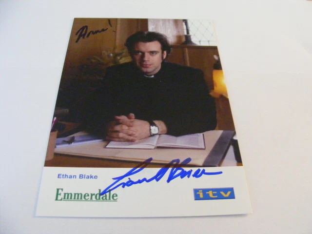 LIAM O'BRIEN Signed EMMERDALE Cast Card Photo Autograph Ethan Blake
