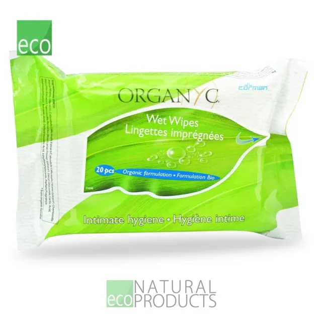 Organyc Intimate Wet Wipes 20 pieces