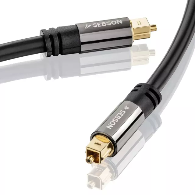 Cable Optique Audio Numérique 5M, Cable Fibre Optique Toslink Pour Barre De Son,