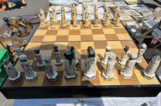 MAGNIFIQUE JEUX D echecs échiquier old regence 20th chess set schach