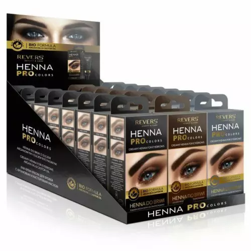 REVERS HENNA EYEBROWS TINT Professional Brow Dye Cream Black Brown Graphite 15ml 2