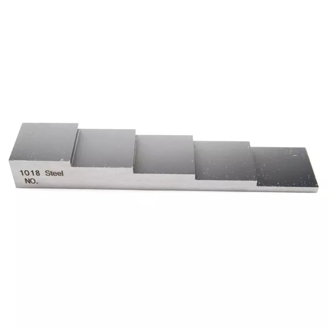 0.1" to 0.5" 1018 Steel 5 Step Ultrasonic Thickness Meter Calibration Block F033