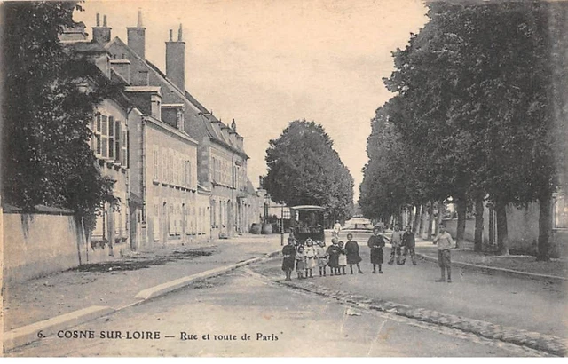 58 - COSNE SUR LOIRE - SAN32234 - Rue et Route de Paris