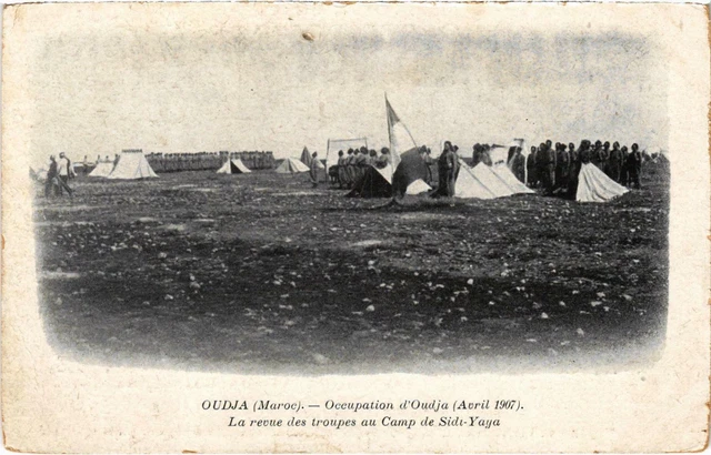 CPA AK MOROCCO OUDJA Occupation of Oudja (April 1907) The Review of Troops (92690)