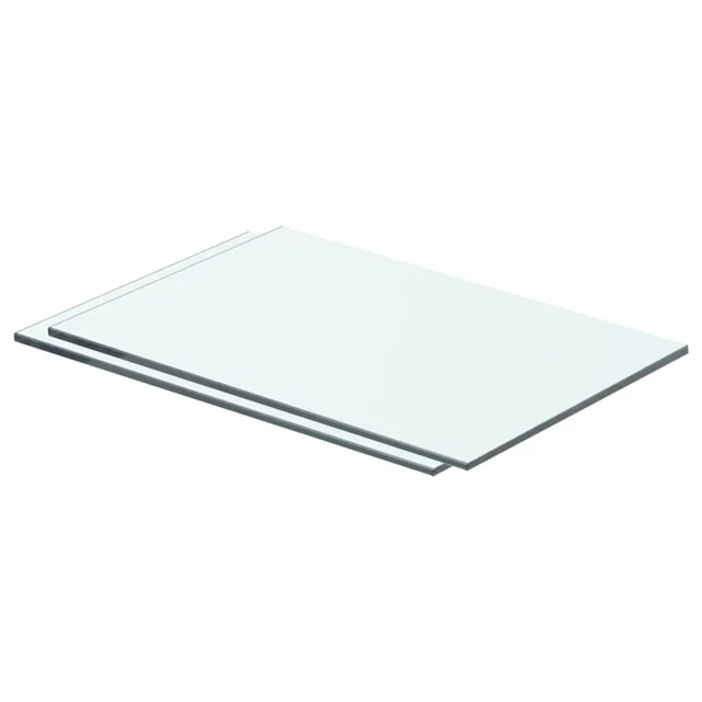 Mensole in Vetro Trasparente 2 pz 40x20 F2J5
