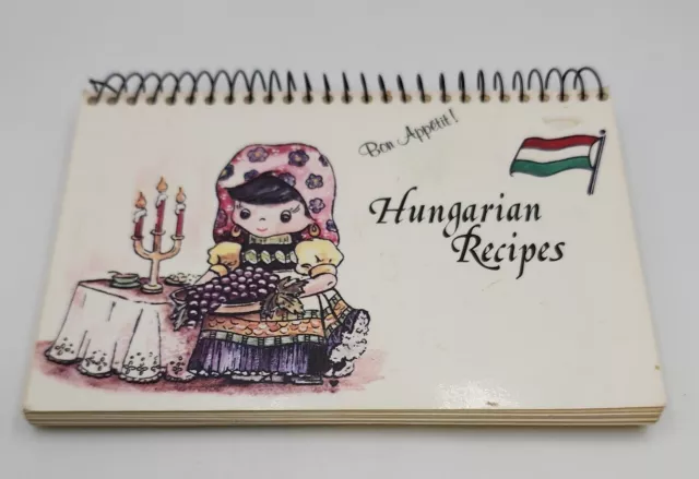 Vintage Hungarian Recipes Spiral Bound Recipe Card Book Gift