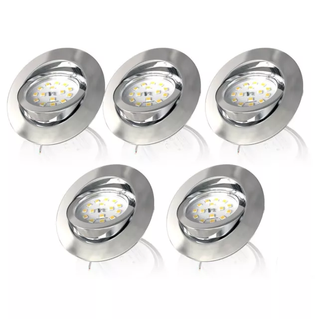 B.K.Licht lot de 3 spots LED IP44 pour salle de bain, encastrables  ultra-plats, platine LED 5W intégrée, plafonnier salle de bain, éclairage  salle de bain encastrable : : Luminaires et Éclairage