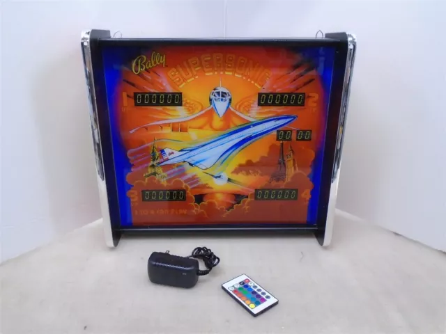 Bally Supersonic Pinball Head LED Display light box