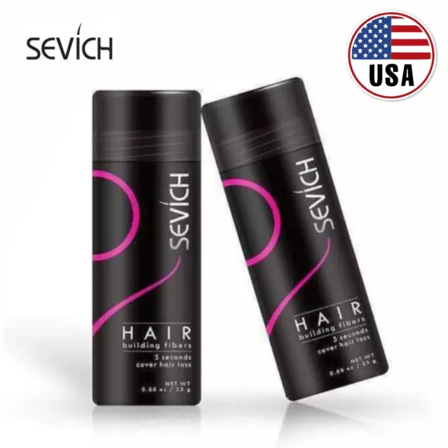 Sevich Hair Building Fiber Hair Loss Concealer Thickening Fibers Spray Powder US