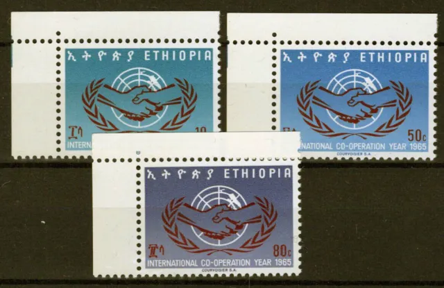 Ethiopia 449-451 MNH ICY Internation Cooperation Year ZAYIX 0124M0346