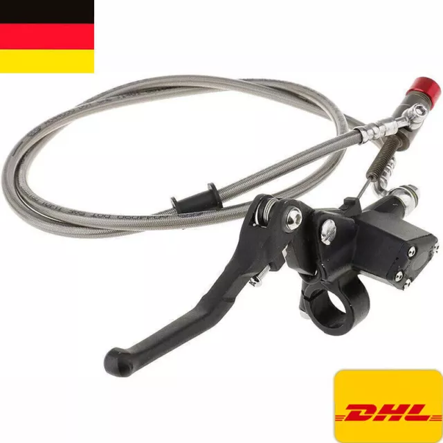 Motorrad hydraulische Bremse Kupplung Zylinder 1200mm schwarz Universal 7/8'' DE