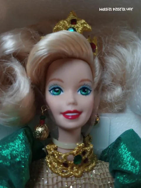 MINT 1995 Holiday Jewel 1st EVER Porcelain BARBIE Doll in Box $89