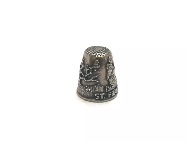 St. Francis of Assisi Thimble Patron Saint of Animals Pewter Collectible Gift 3