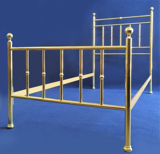 Letto Singolo Vintage '900 In Metallo Dorato - Italia Anni '70