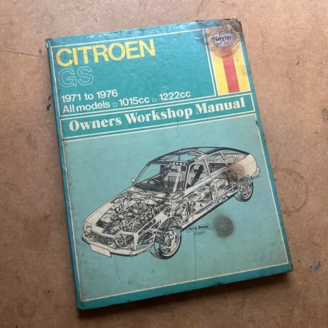 Citroen GS (1971-1976) ALL MODELS Haynes Owners Workshop Manual Repair Book #290