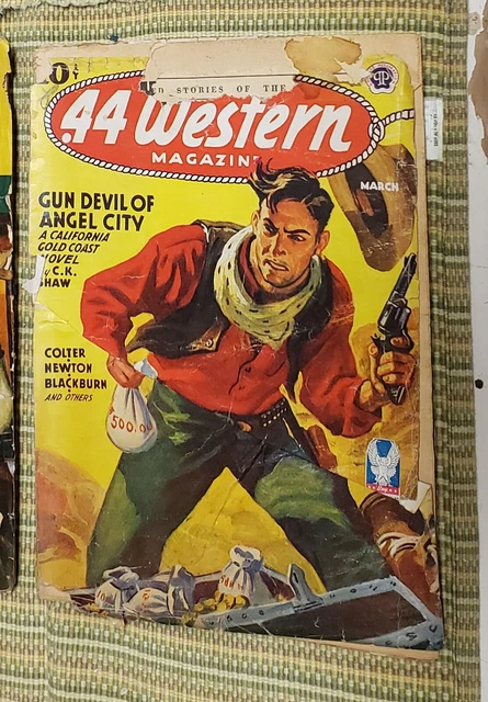 Dime Western Magazine Pulp March 1943 Vol. 9 #2 .44 Western -   Very Nice
