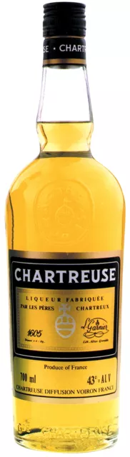 CHARTREUSE YELLOW 43% 700mL Bottle