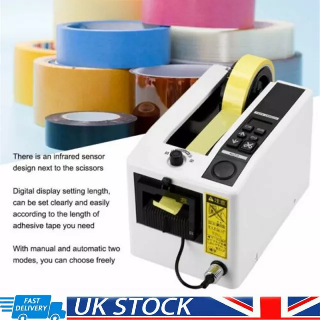 Automatic Electric Adhesive Tape Cutting Machine Manual Auto Tape Dispenser UK