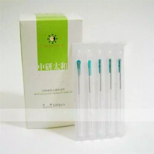 100pc/box Acupuncture TCM single Needles with single guide tube ZhongYanTaiHe