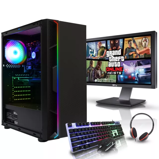 Fast Gaming PC Computer Bundle Intel Quad Core i5 16GB 1TB Nvdia GT730 Windows10