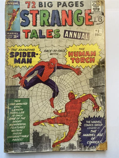 STRANGE TALES ANNUAL #2 Spidey-story complete Marvel 1963 Poor / Low Grade
