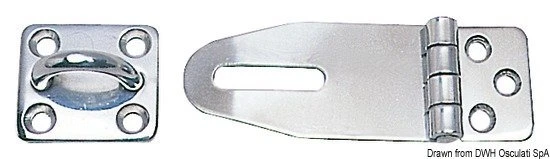 Charnière Inox Ribalta 33x87 Marque Osculati 38.211.26