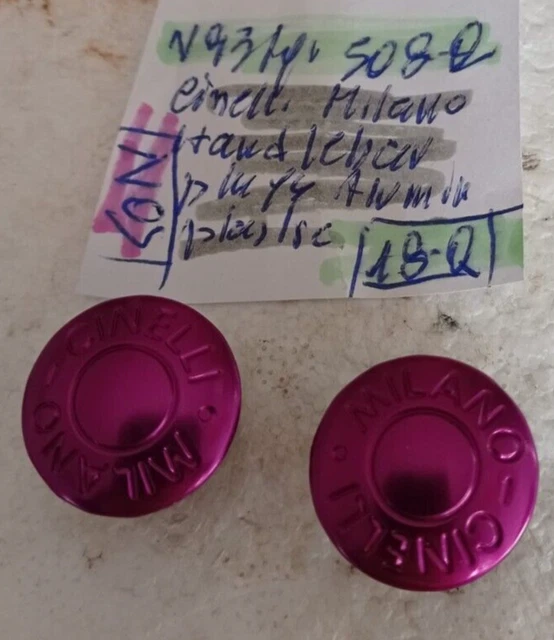 Nos Cinelli Plastic Alumin Handlebar Plugs Tappi Bici Vintage Ciclamino