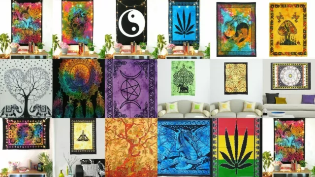 Bulk Cotton Indian Mandala Wall Hanging Tapestry Lot Hippy Hippie Boho Wholesale