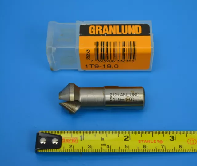 GRANLUND 1T9-19,0 19mm HSS Size 1 Counterbore 90 deg Countersink