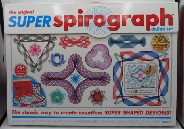 Hasbro 50th Anniversary Original Super Spirograph 75+ Piece Design Set - Ages 8+