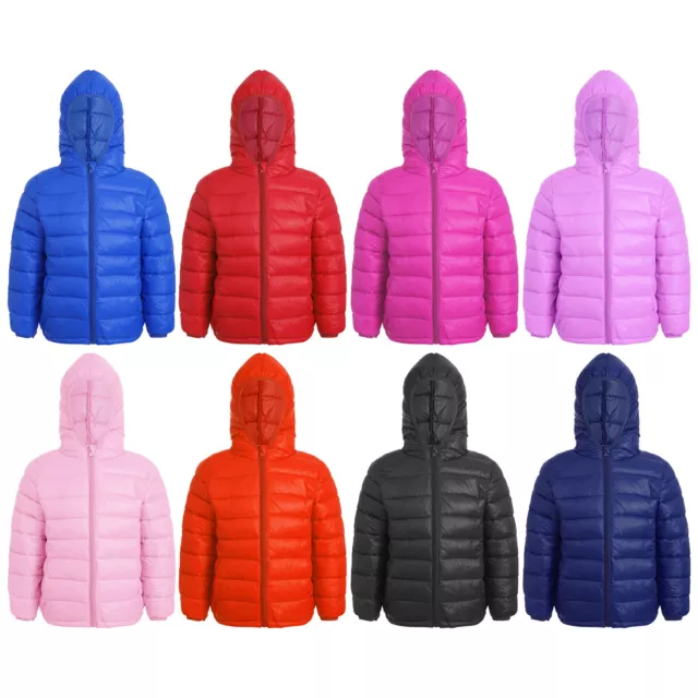 UK Kids Boys Girls Winter Coats Lightweight Packable Down Puffer Jacket Water