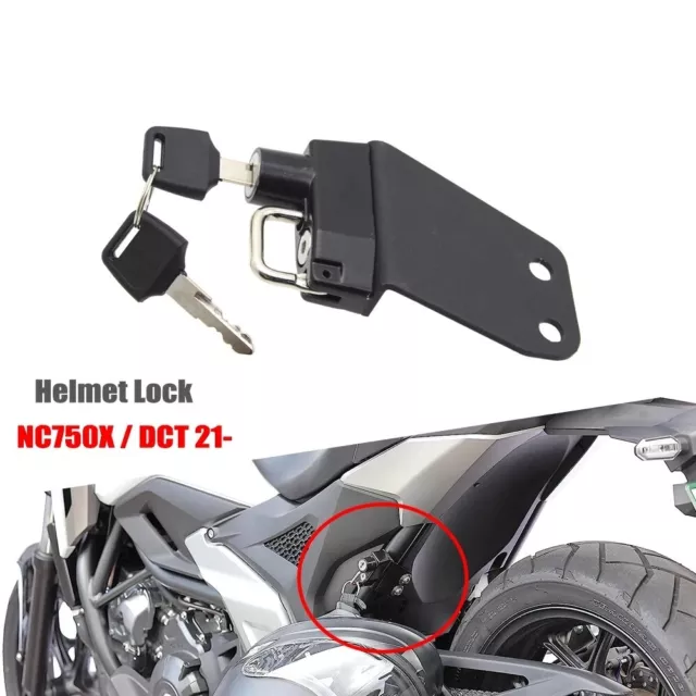 Motorcycle Handlebars Helmet Lock with 2 Keys  For Honda NC750 NC 750X DCT 21-23