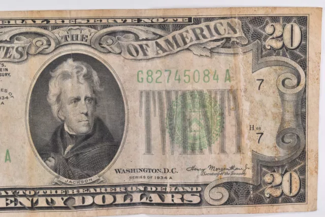 CRISP - 1934-A $20 Federal Reserve Note FRN Crisp Vintage *690