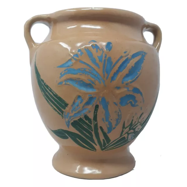 Vintage Ginger Vase Planter Jar Urn - No Lid - 8.5" T / Glaze Finish USA Pottery