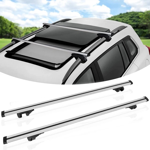 UNIVERSAL ROOF RACK Adjustable 53'' Cross Bars Rooftop Luggage
