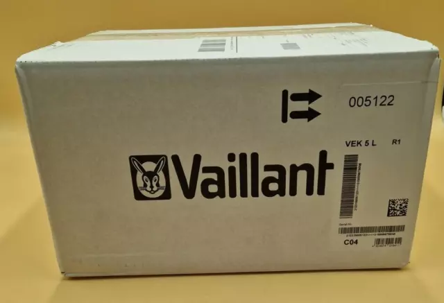 Vaillant VEK 5 L Kochendwassergerät 005122 2,4 kW 5 Liter, 345x265x165 weiß/grau 2