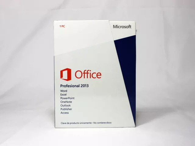 Caja : Microsoft Office 2013 Professional Español,Español -Nuevo,Sku : 269-16151