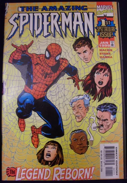 Amazing Spider-Man 1 Marvel Comic Howard Mackie John Byrne Hanna Wright 1999 Nm