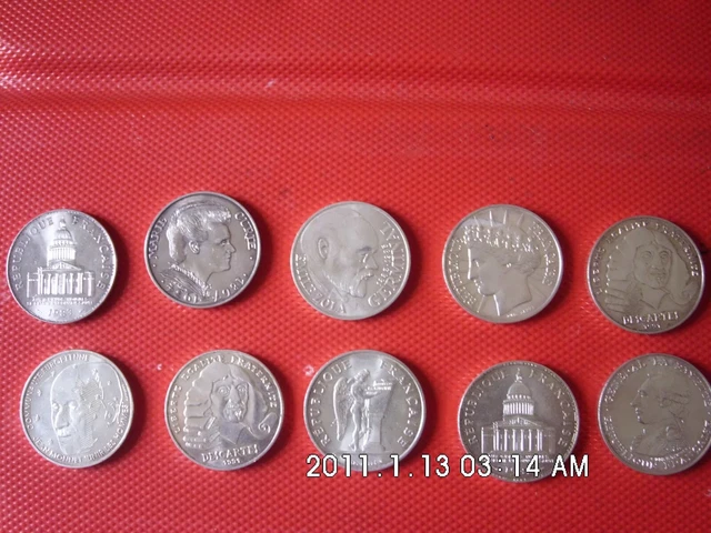 Pièces 100 francs en argent (lot de 10 pièces) 2
